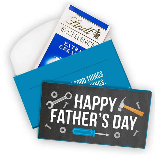 Deluxe Personalized Father's Day Lindt Chocolate Bars in Gift Box (3.5oz)
