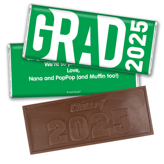 Graduation Personalized Embossed Chocolate Bar "Grad" and Year