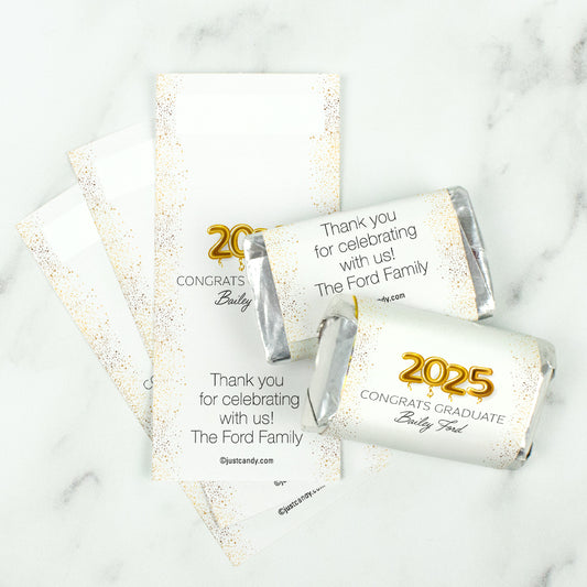 Personalized Congrats Graduate Golden Balloons Mini Wrappers